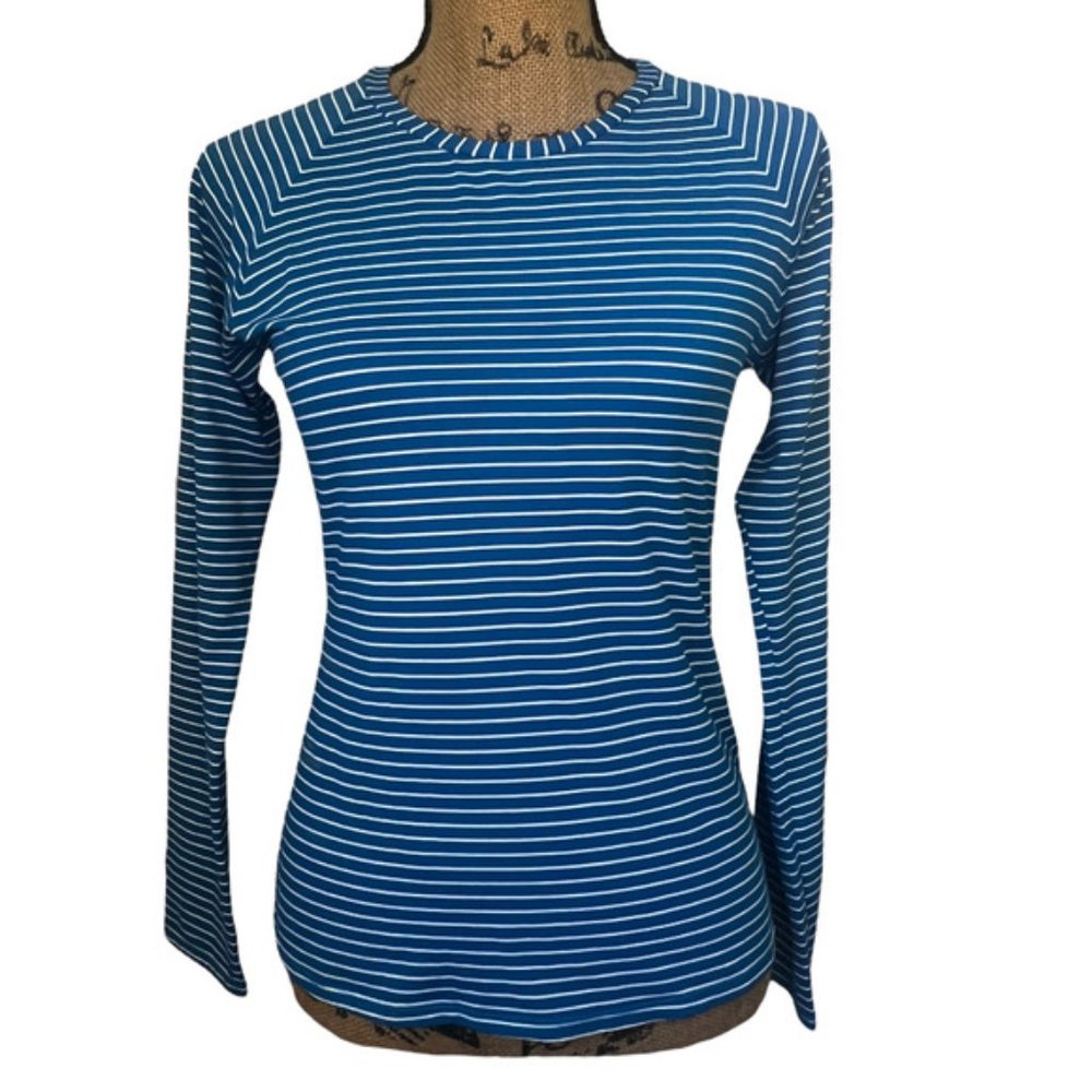 Tommy Bahama Women's Striped Pullover Rash Guard Medium